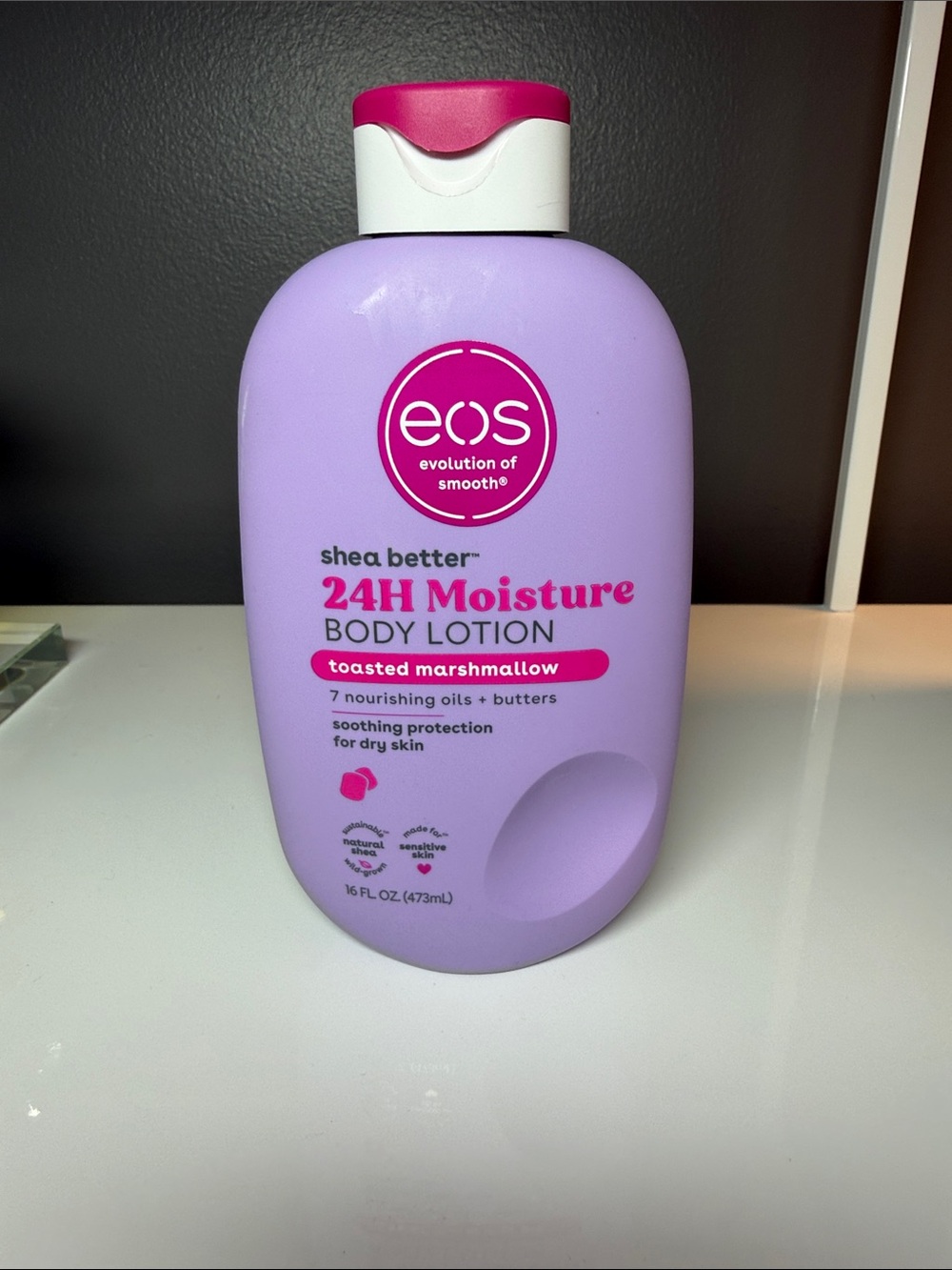 eos Toasted Marshmallow Shea Better 24H Moisture Body Lotion, new/unopened